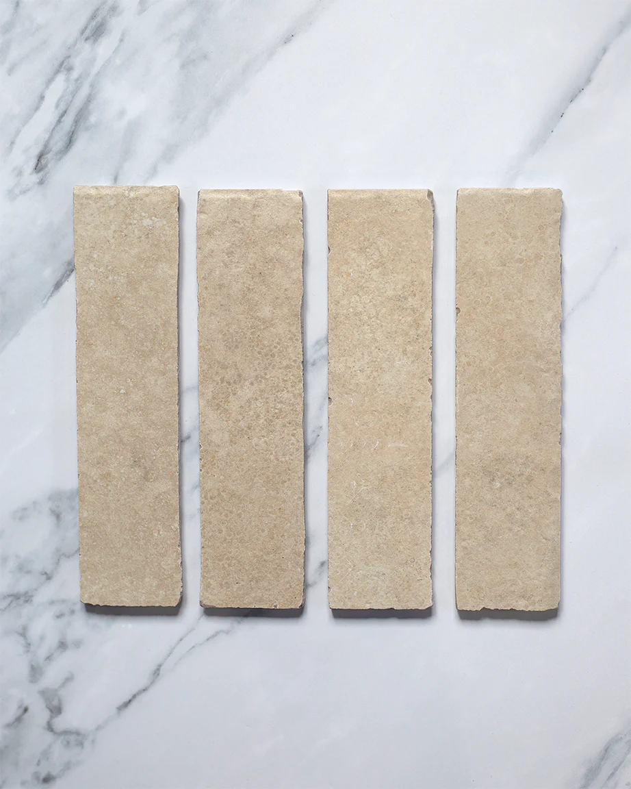 Alnwick Beige Distressed Edge Porcelain Brick Tiles - Image 3