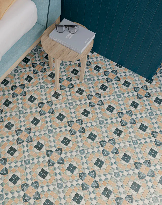 Grosvenor Blue Decorative Patterned Tiles - Image 2