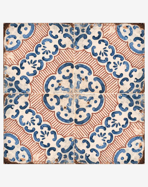 Pamplona Rosso Patterned Porcelain Tiles - Image 2