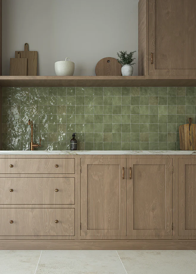 Tangier Sage Green Gloss Decorative Tiles - Image 4